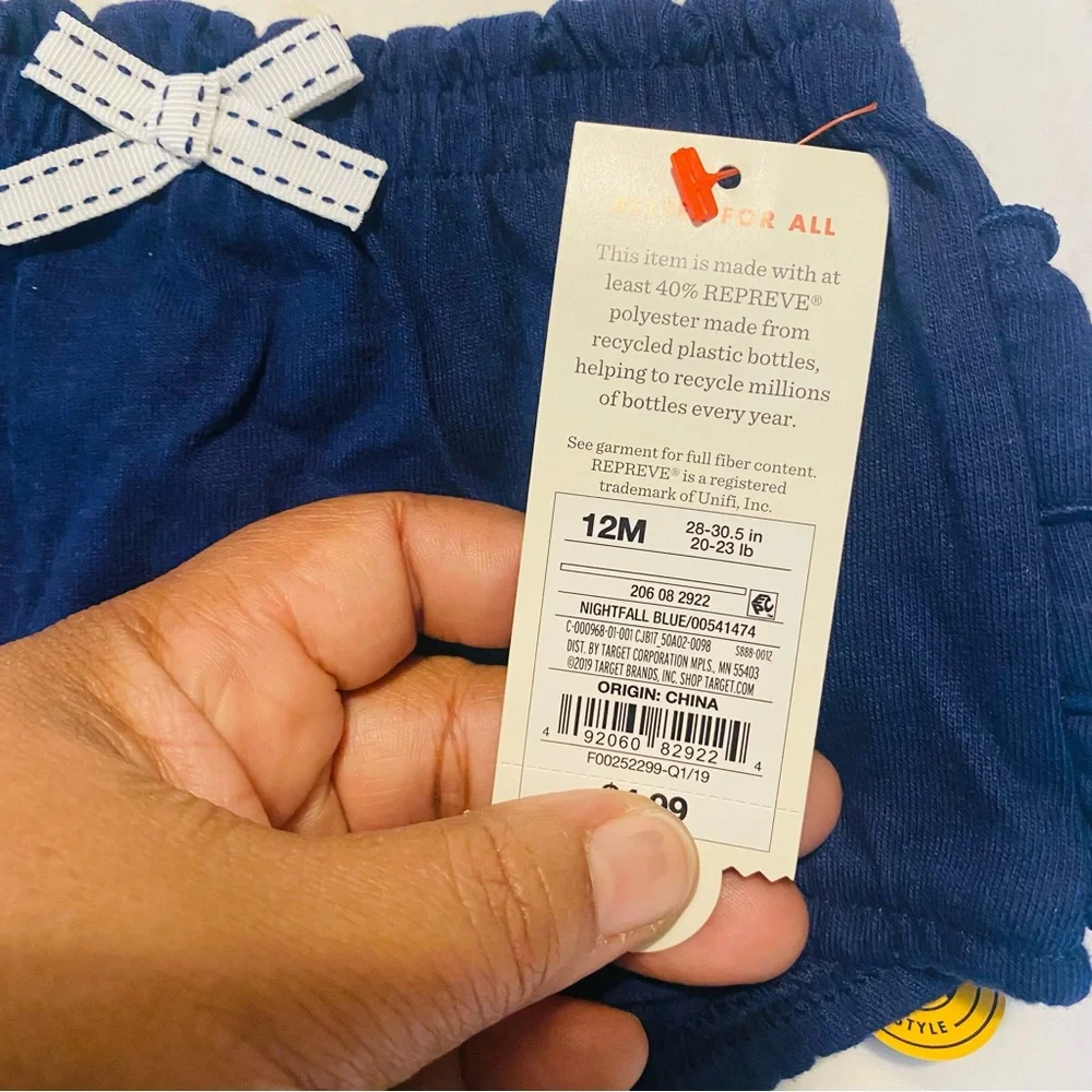 Target Cat & Jack Girl’s Blue Diaper Covers 3 Pack Set Bundle Size 12M